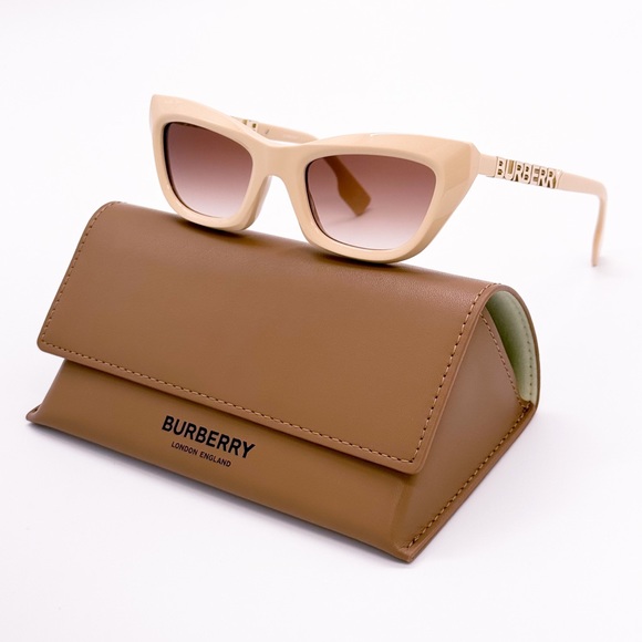 NEW BURBERRY BE4409 4092/13 WOMEN SUNGLASSES BE4409 409213 BEIGE PINK EYEWEAR - Picture 2 of 9